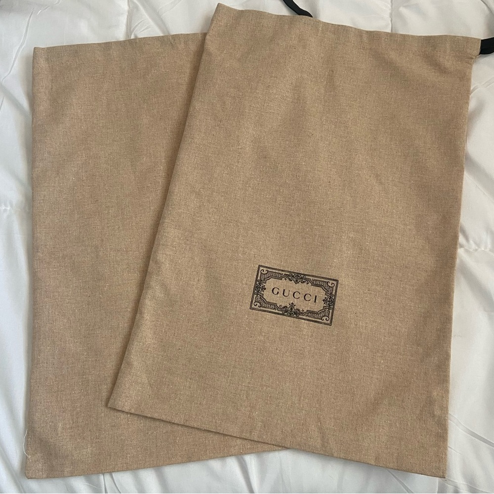 Gucci Beige Logo Dust Bags - Pair